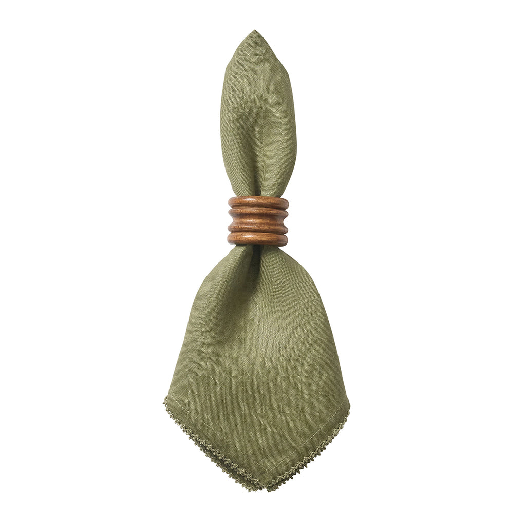 Berry Scallop Napkin in Sage, Set of 4