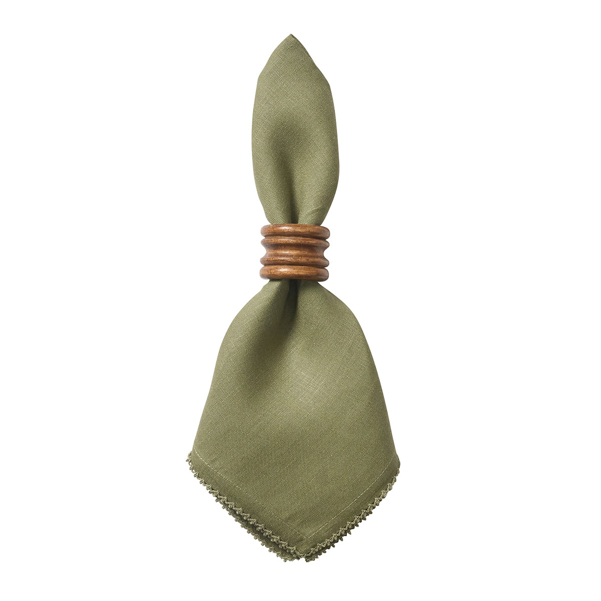 Berry Scallop Napkin in Sage, Set of 4