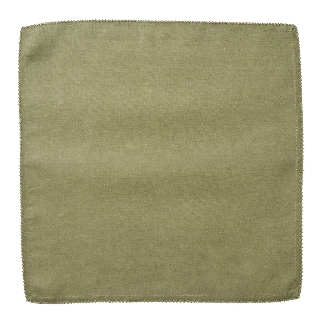 Berry Scallop Napkin in Sage, Set of 4