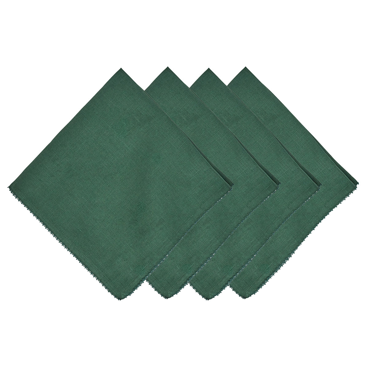 Berry Scallop Napkin in Evergreen, Set of 4