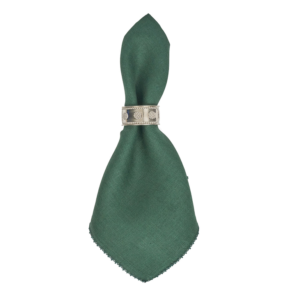 Berry Scallop Napkin in Evergreen, Set of 4