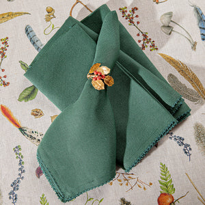 Berry Scallop Napkin in Evergreen, Set of 4