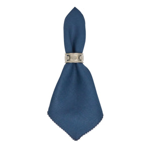 Berry Scallop Napkin in Navy, Set of 4