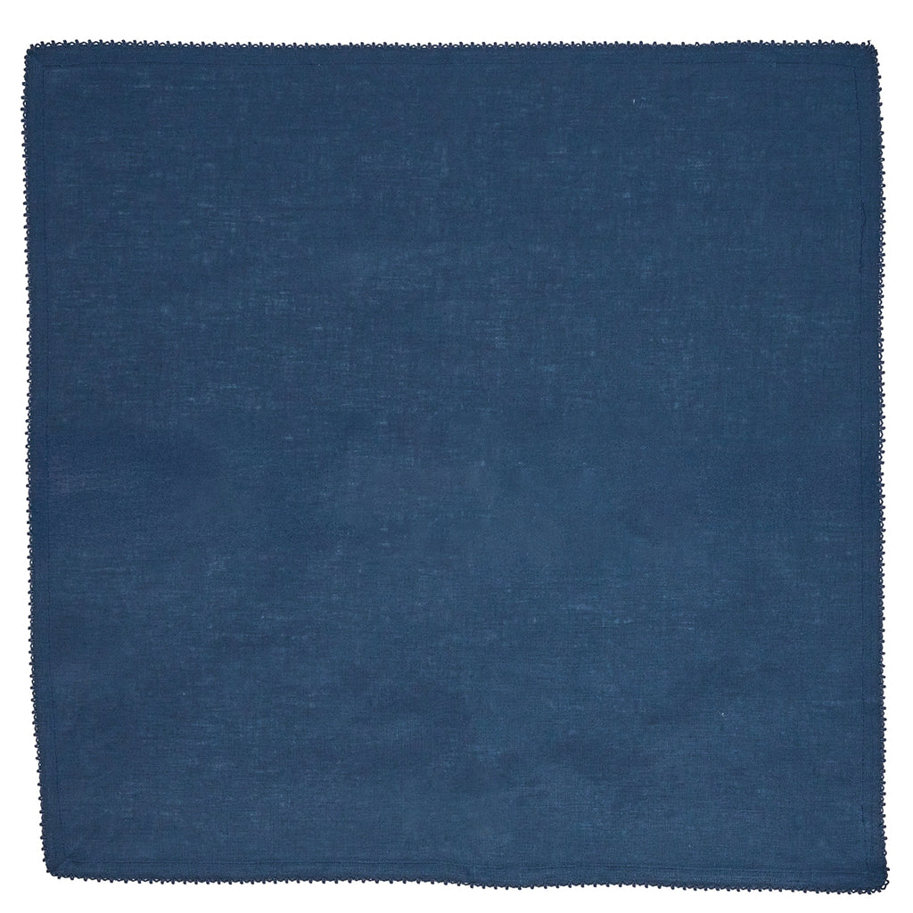 Berry Scallop Napkin in Navy, Set of 4