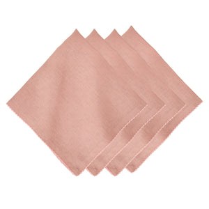 Berry Scallop Napkin in Pink, Set of 4