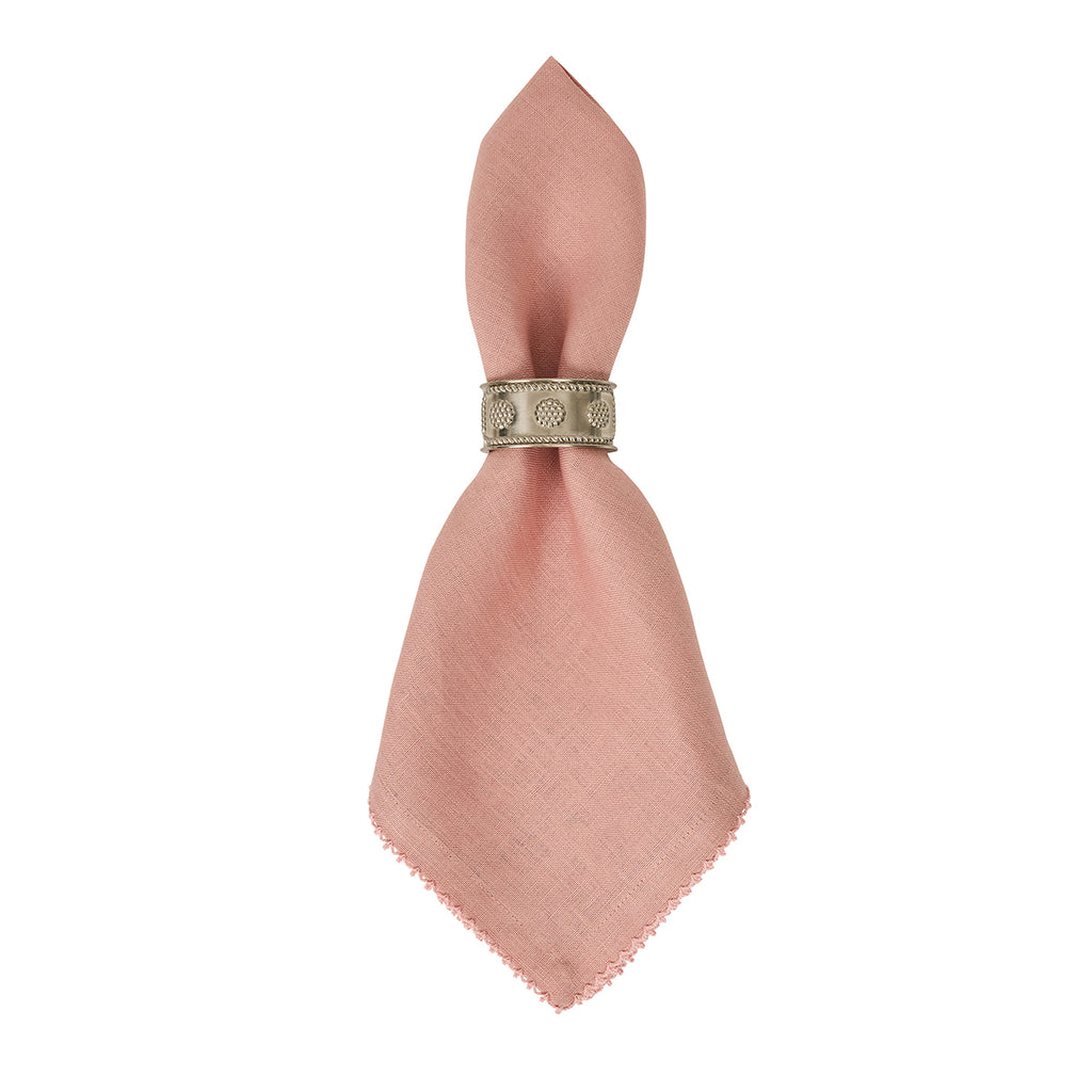 Berry Scallop Napkin in Pink, Set of 4