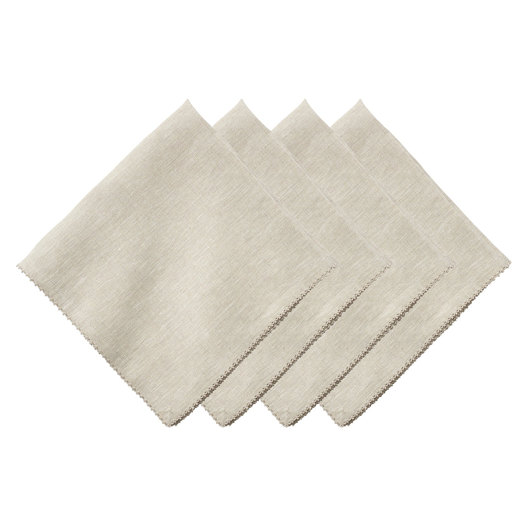 Berry Scallop Napkin in Natural, Set of 4