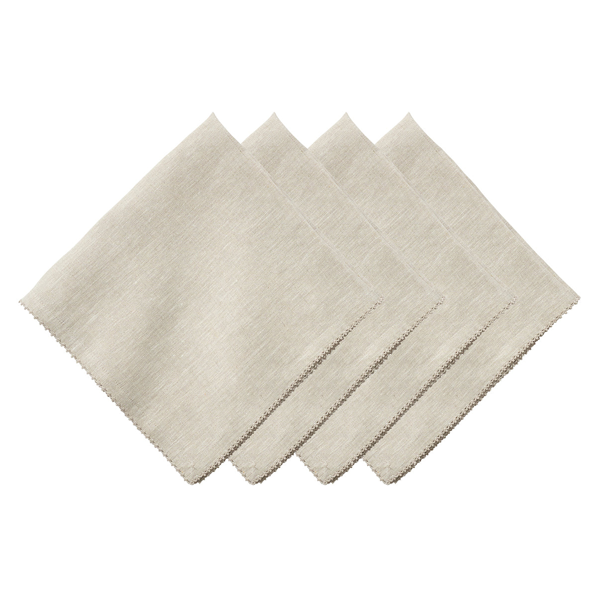Berry Scallop Napkin in Natural, Set of 4