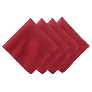 Berry Scallop Napkin in Ruby, Set of 4