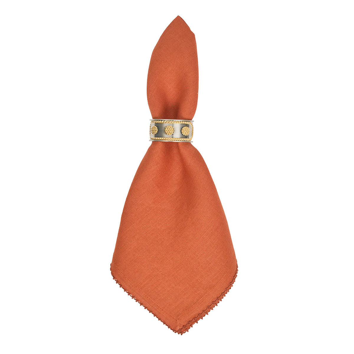 Berry Scallop Napkin in Pumpkin, Set of 4