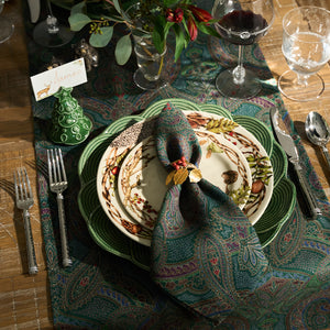 Paisley Napkin in Evergreen, Set of 4