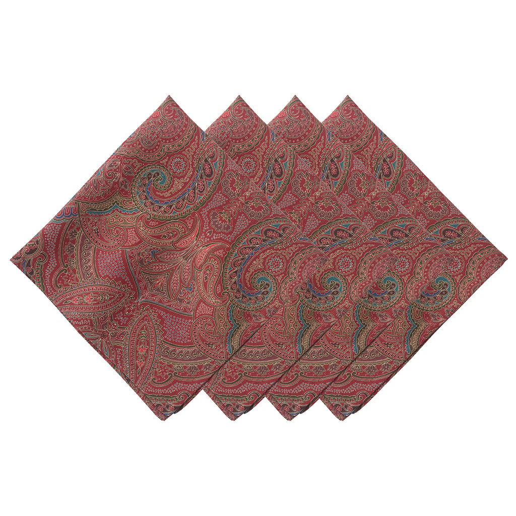 Paisley Napkin in Red, Set of 4