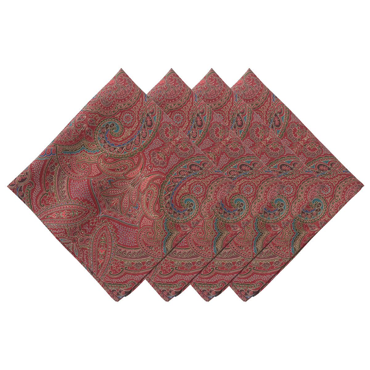 Paisley Napkin in Red, Set of 4
