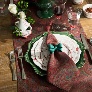 Paisley Napkin in Red, Set of 4