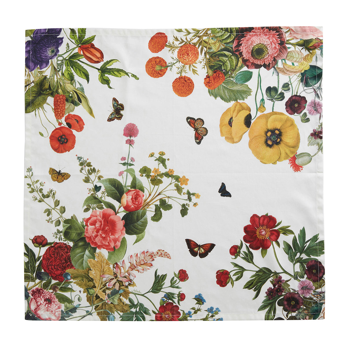 Field of Flowers Napkin in White, Set of 4