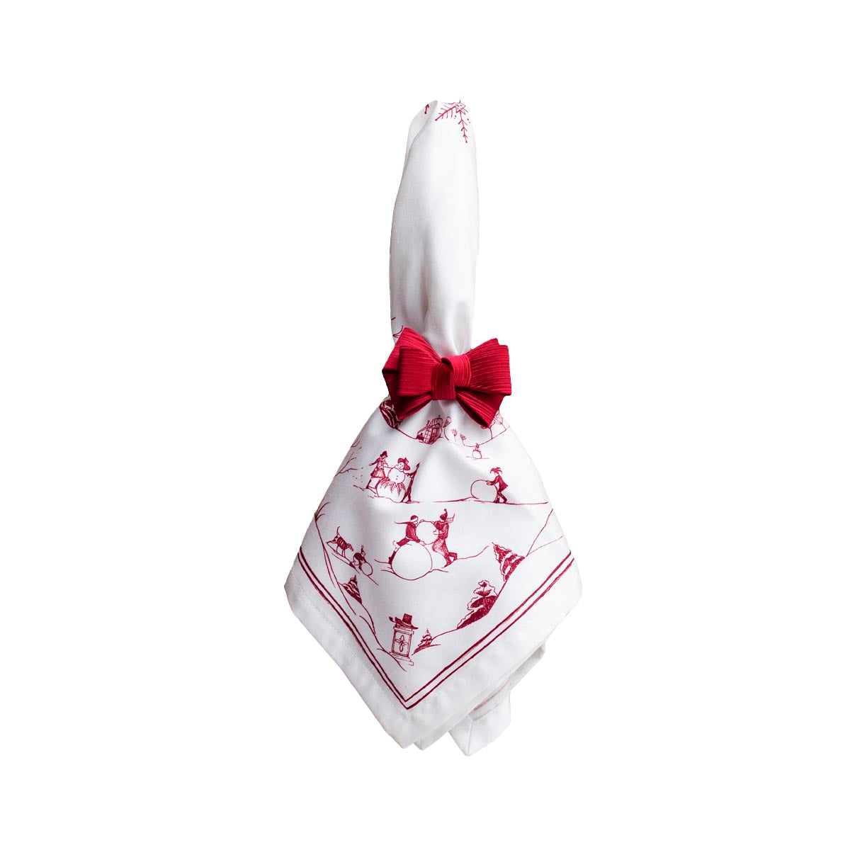Country Estate Winter Frolic Napkin in Ruby, Set of 4