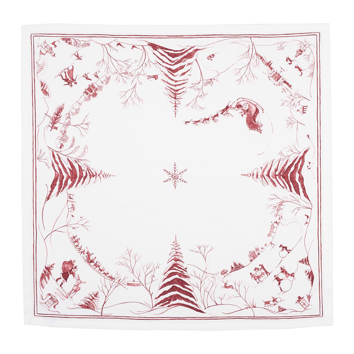 Country Estate Winter Frolic Napkin in Ruby, Set of 4