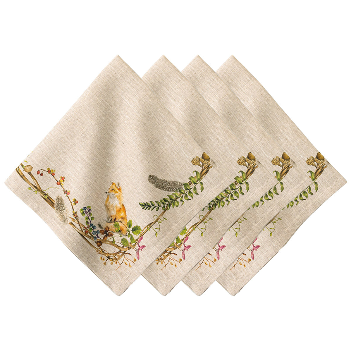 Forest Walk Animal Napkin, Set of 4