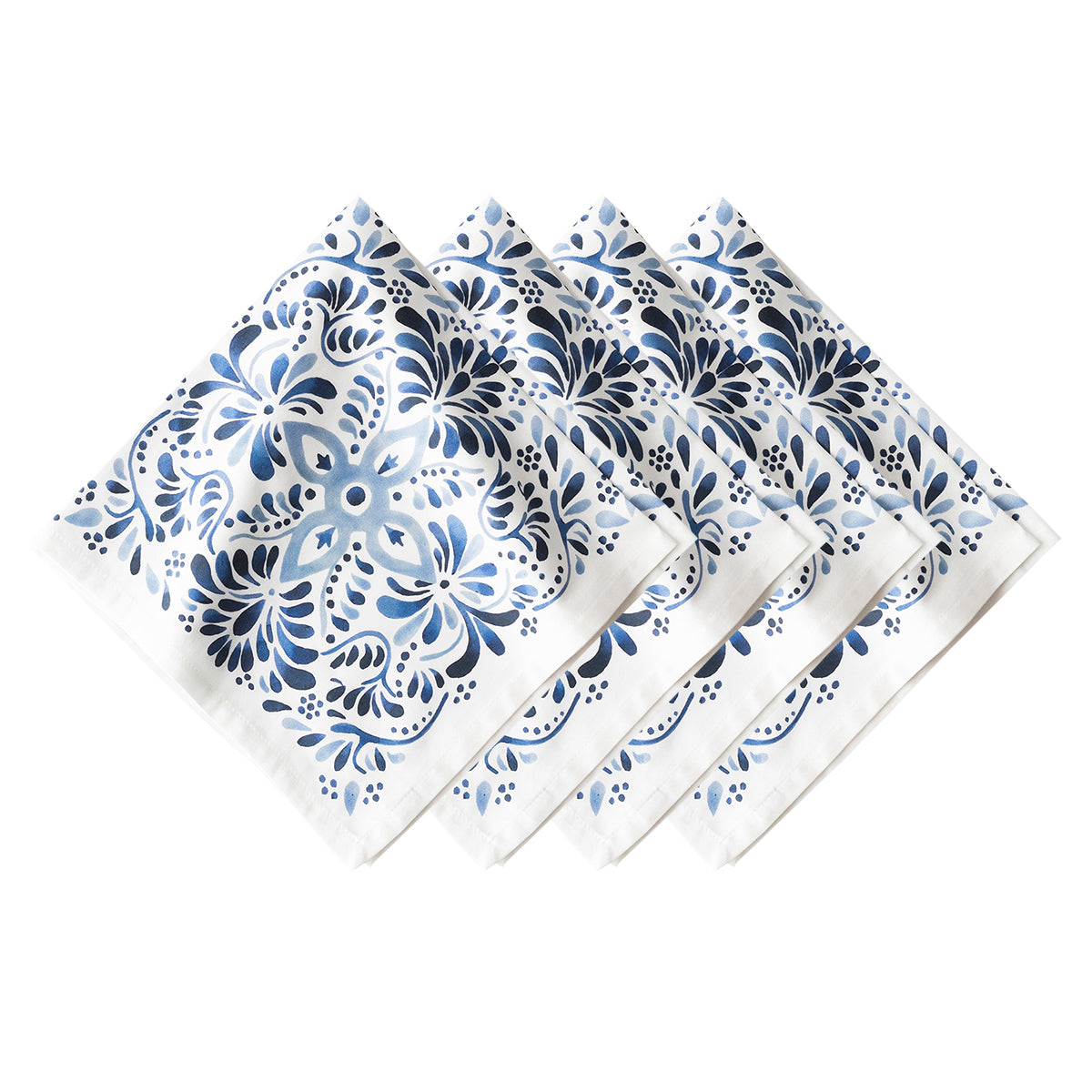 Iberian Napkin in Indigo, Set of 4