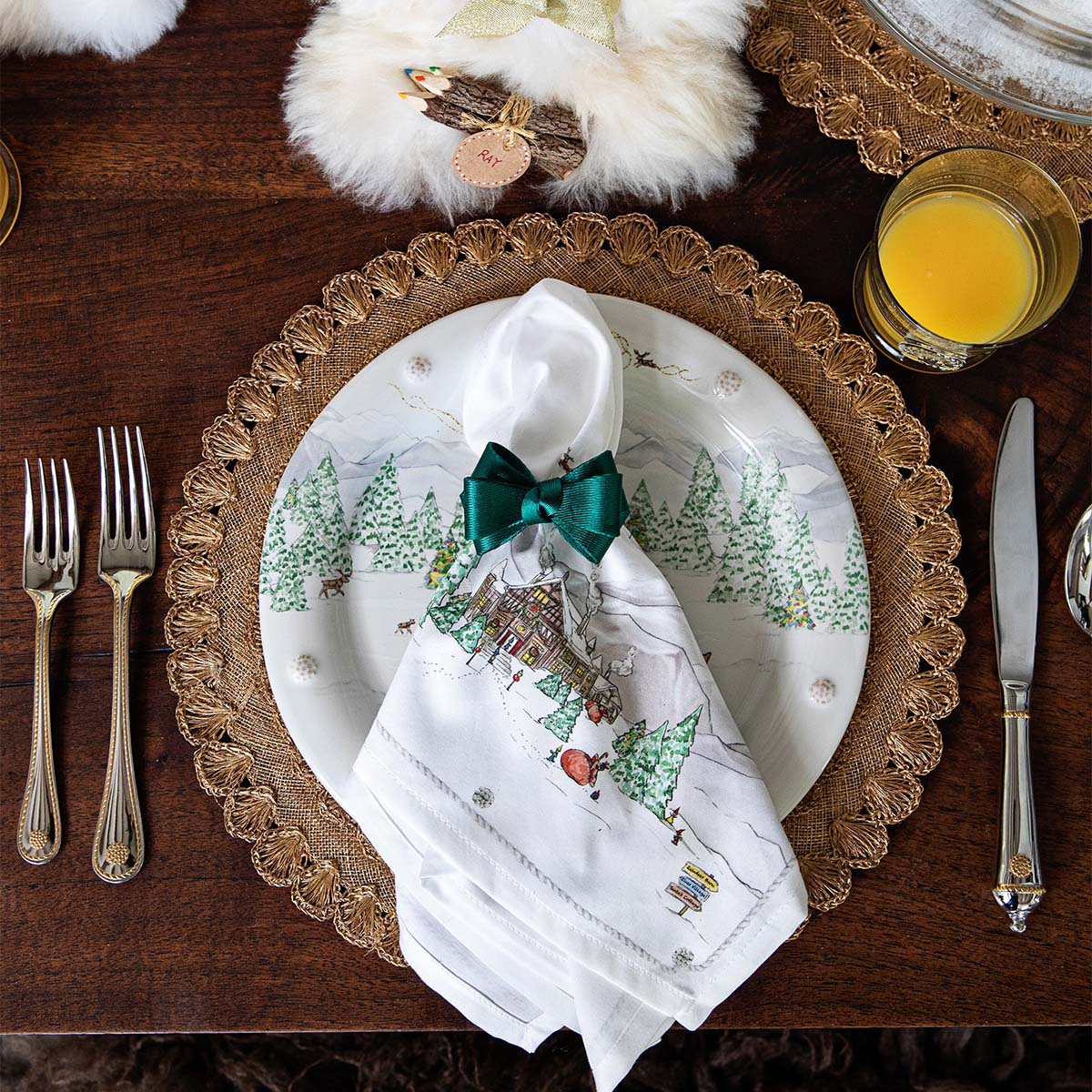 Berry & Thread North Pole Napkinin Multi, Set of 4