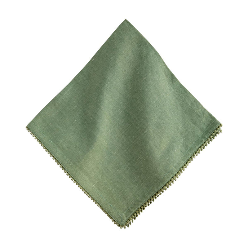 Berry Trim Napkin in Watercress