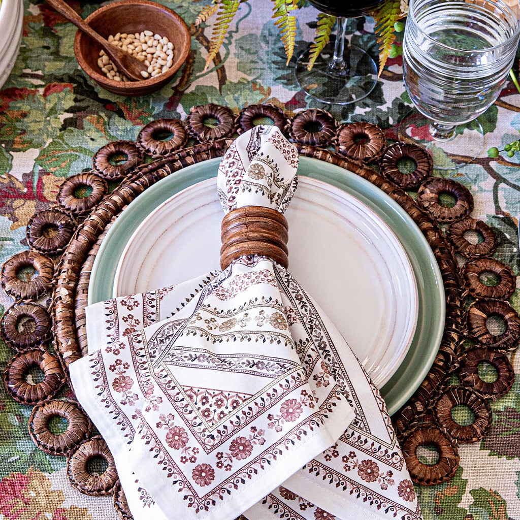 Seville Stripe Napkin in Natural, Set of 4