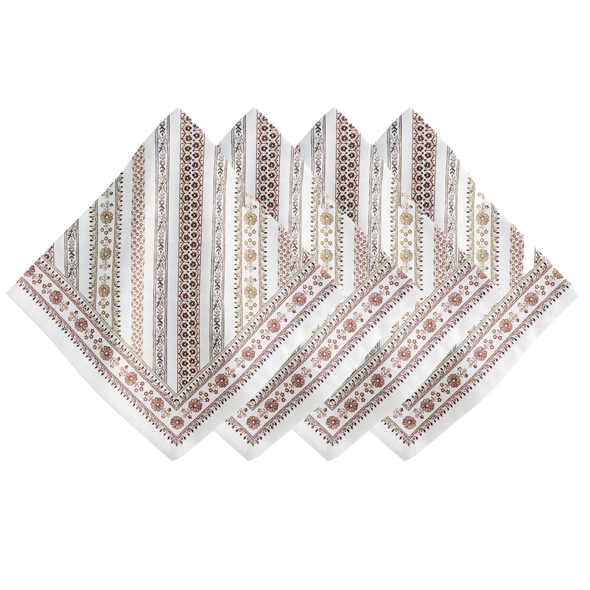 Seville Stripe Napkin in Natural, Set of 4