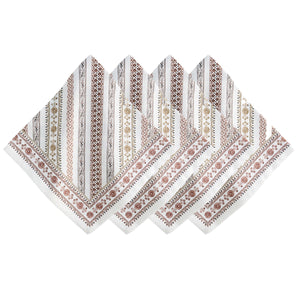 Seville Stripe Napkin in Natural, Set of 4