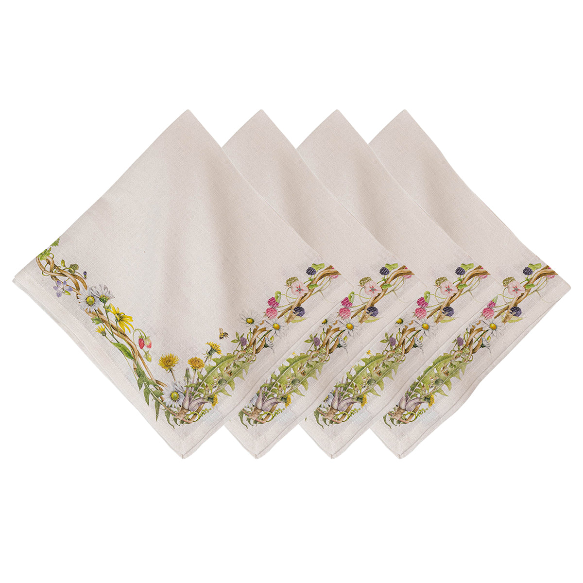 Meadow Walk Linen Napkin in Multi, Set of 4