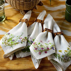 Meadow Walk Linen Napkin in Multi, Set of 4