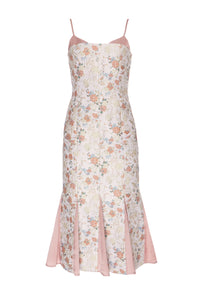 Penny Dress in Blush Floral Brocade