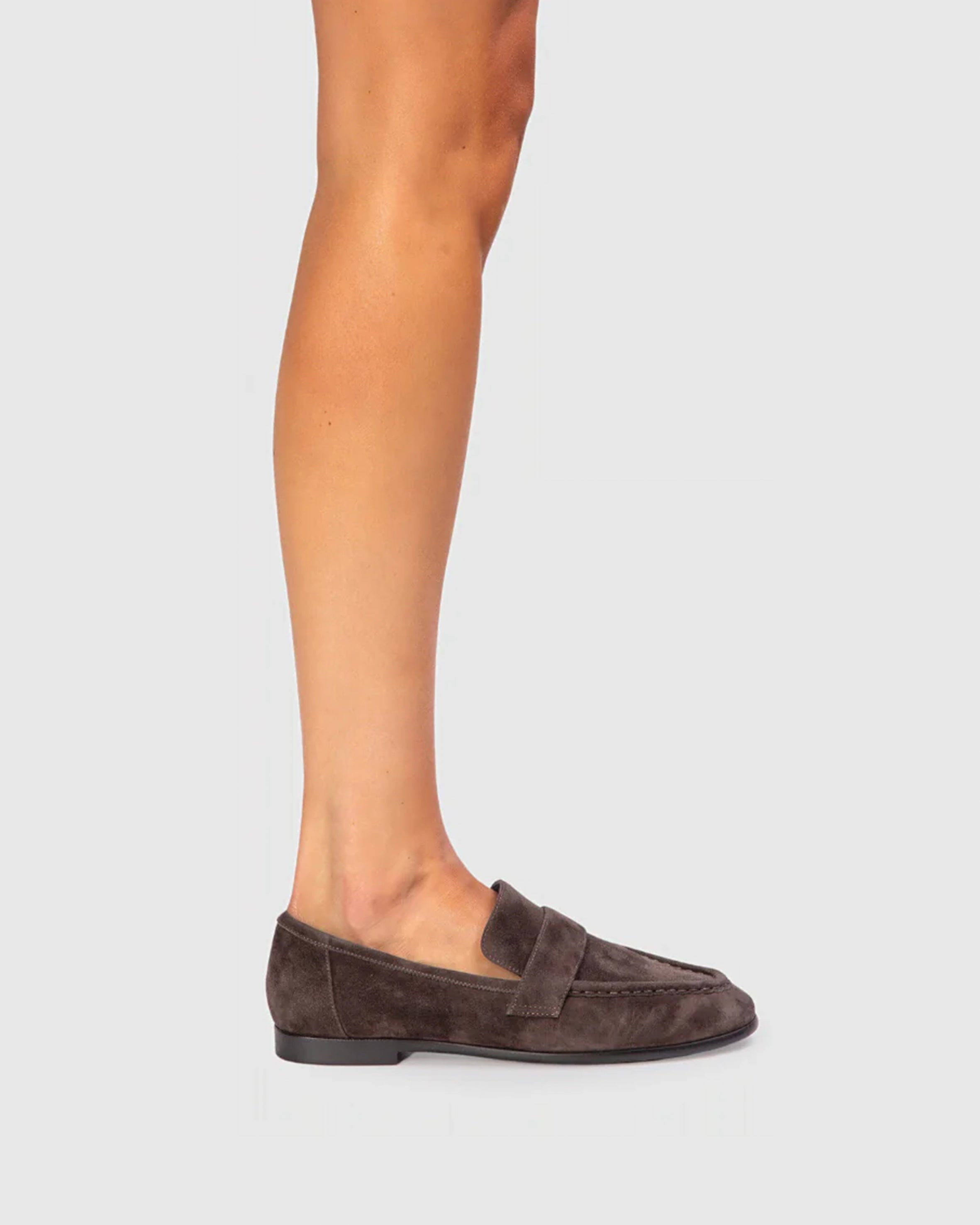 Arrow Loafer in Hot Fudge Suede