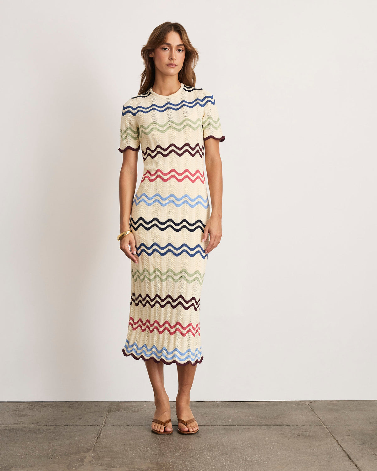 Leighton Dress in Cream Multi