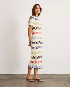 Leighton Dress in Cream Multi