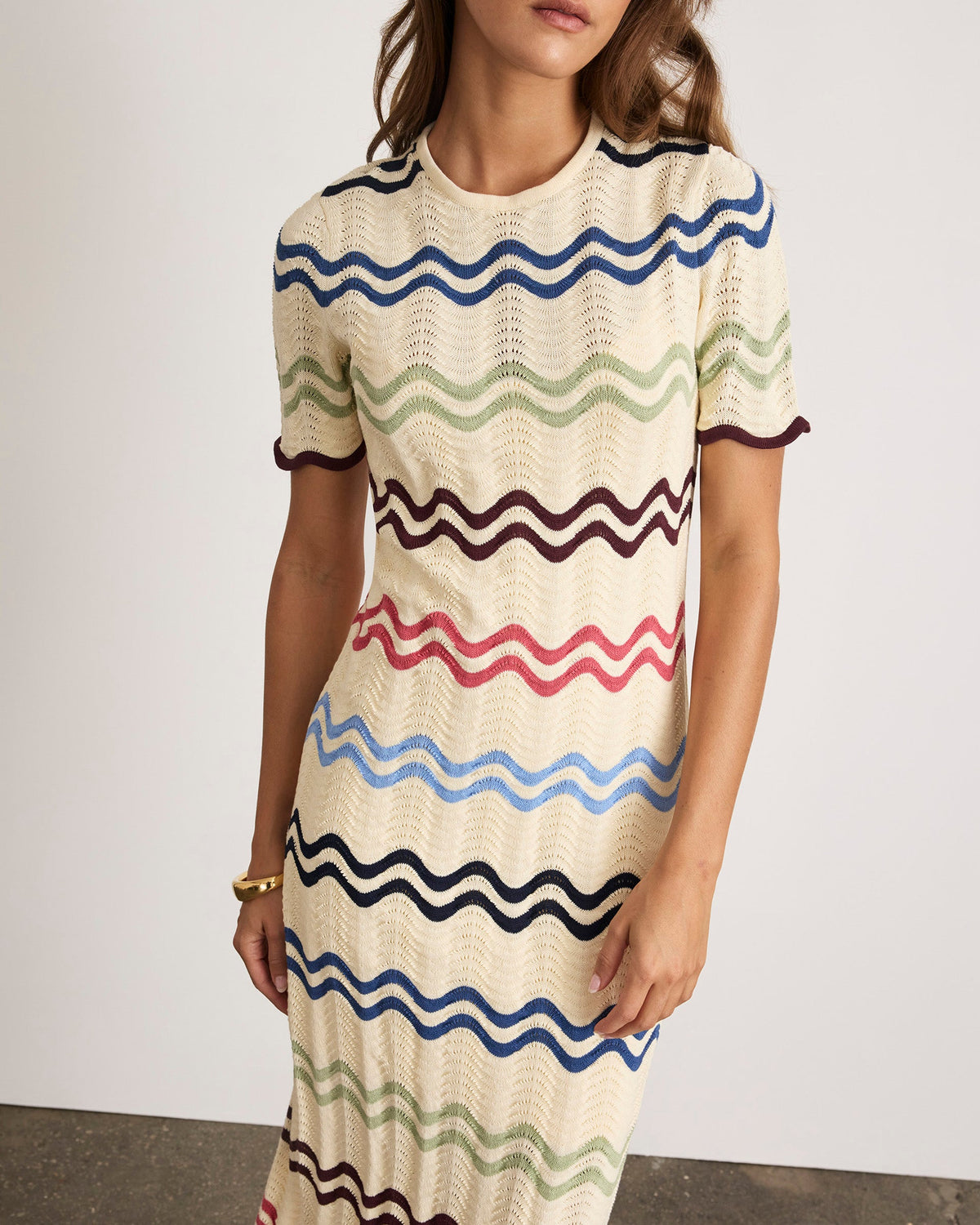 Leighton Dress in Cream Multi