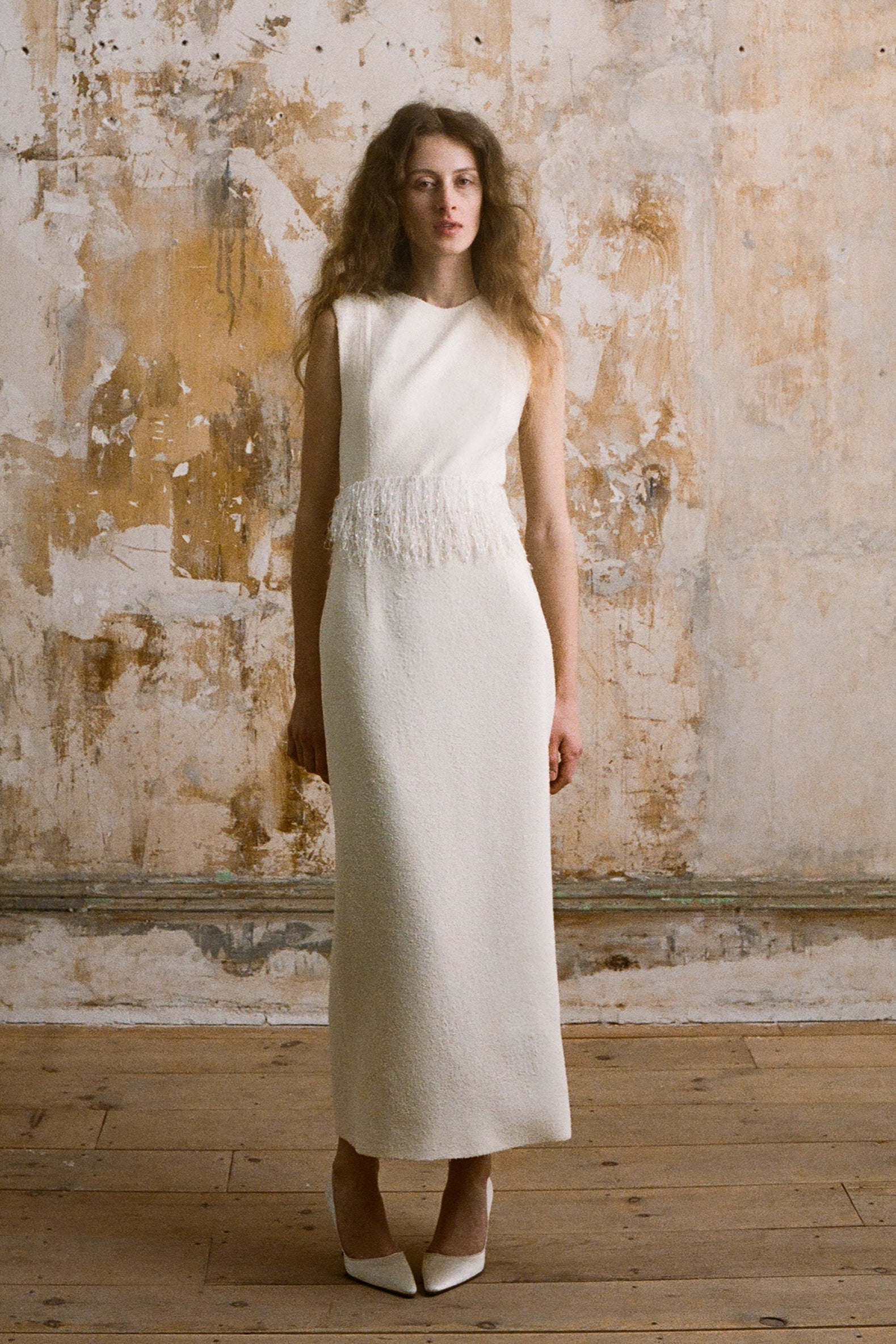 Dolores Midi Dress in Bouclé