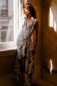 Evie Dress in Chenille & Mohair Lace