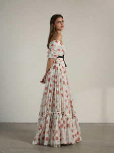 The Leon Gown in Red Poppy Print