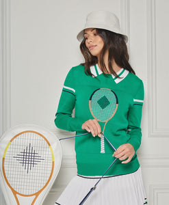 Racquet Sweater in Green