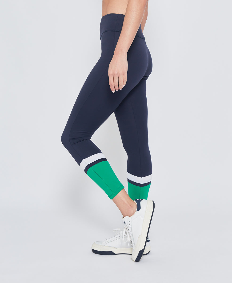 L'Etoile Sport Performance Legging in Navy & Green