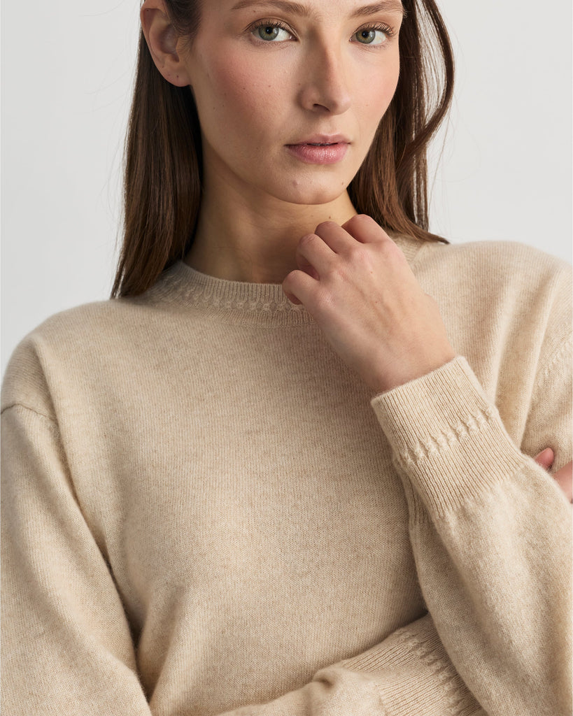 Lexia Cashmere Sweater in Oat