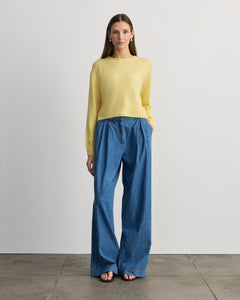 Lexia Cashmere Sweater in Lemon Meringue
