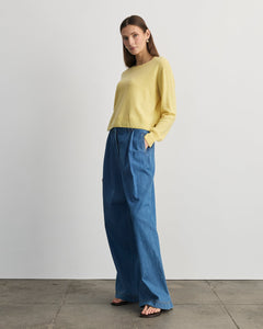 Lexia Cashmere Sweater in Lemon Meringue