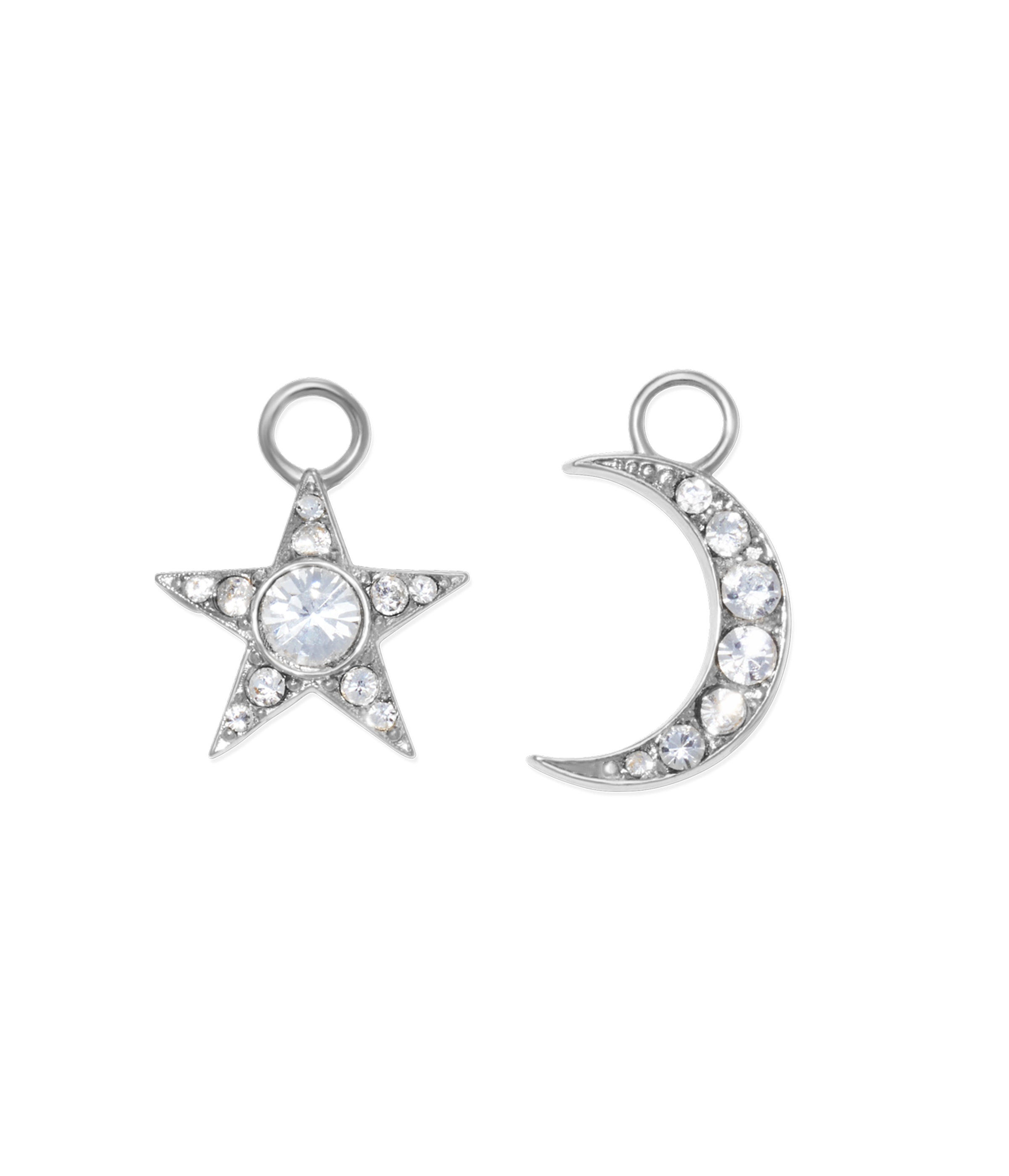 Moon and Star Huggie Charms