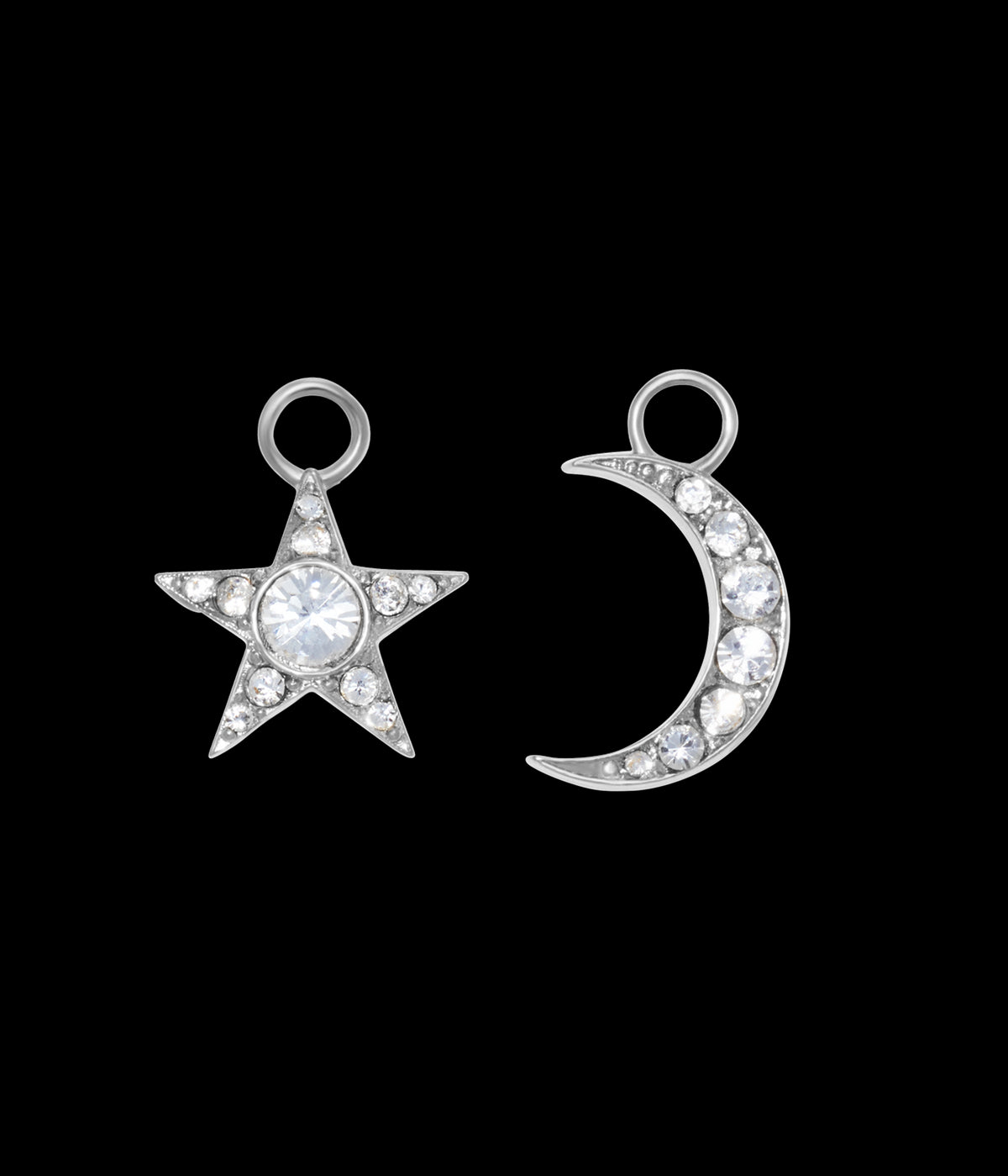 Moon and Star Huggie Charms