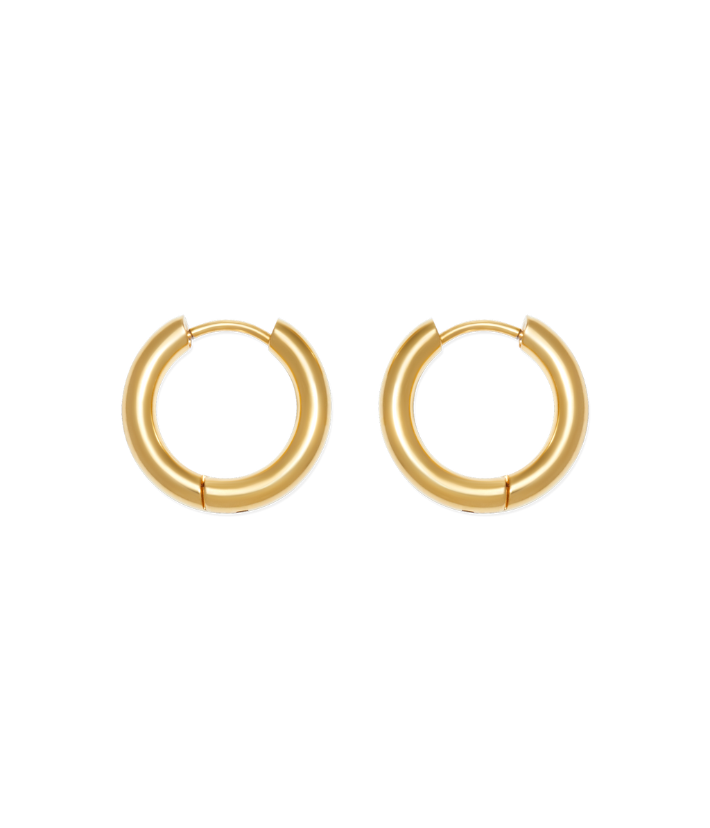 Huggie Hoops in Gold