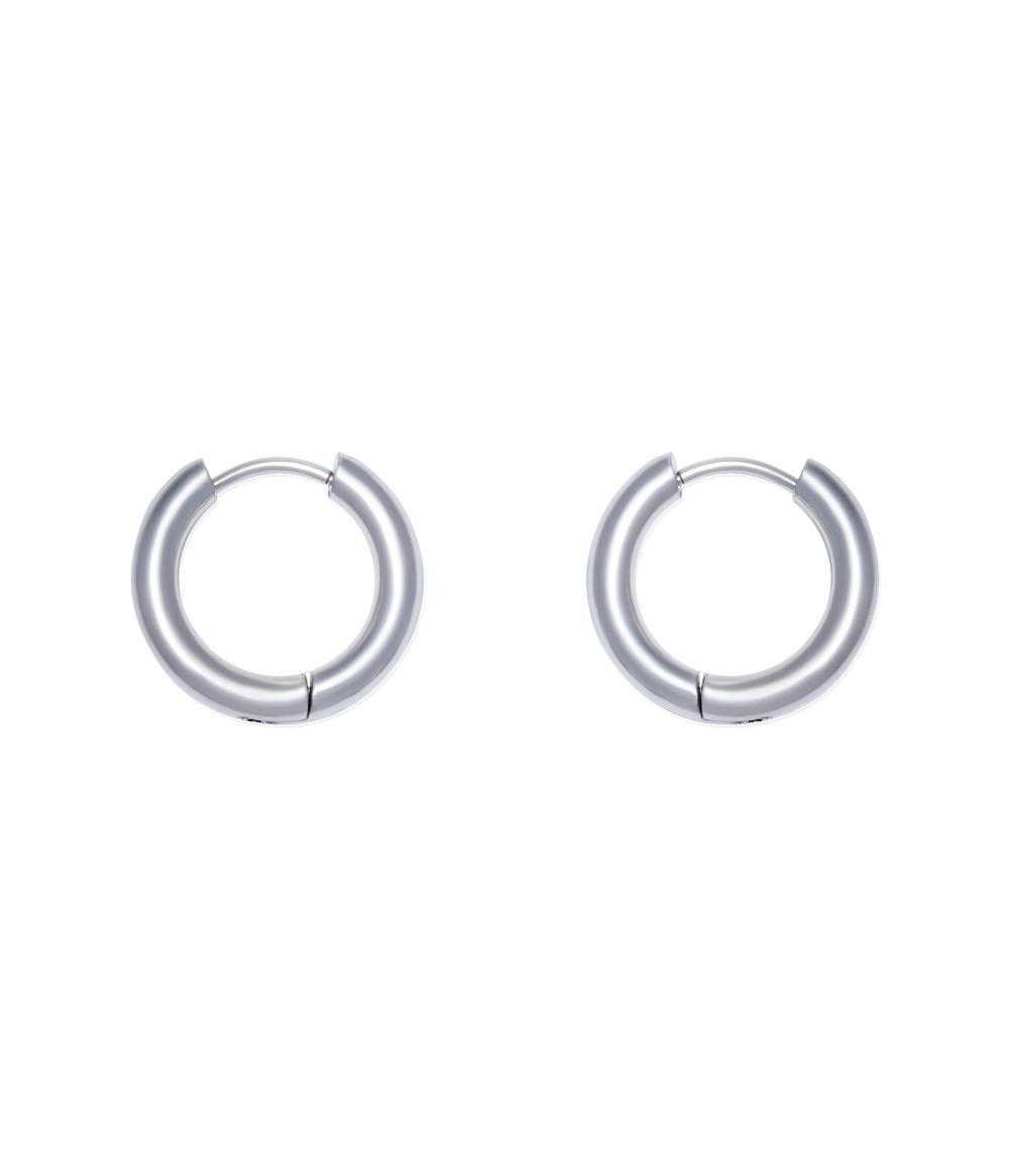 Huggie Hoops in Silver