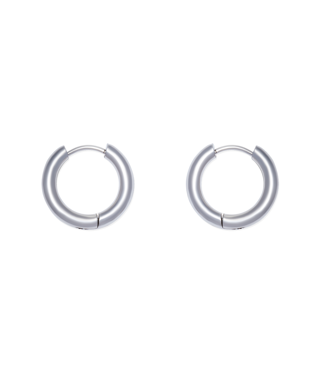 Huggie Hoops in Silver
