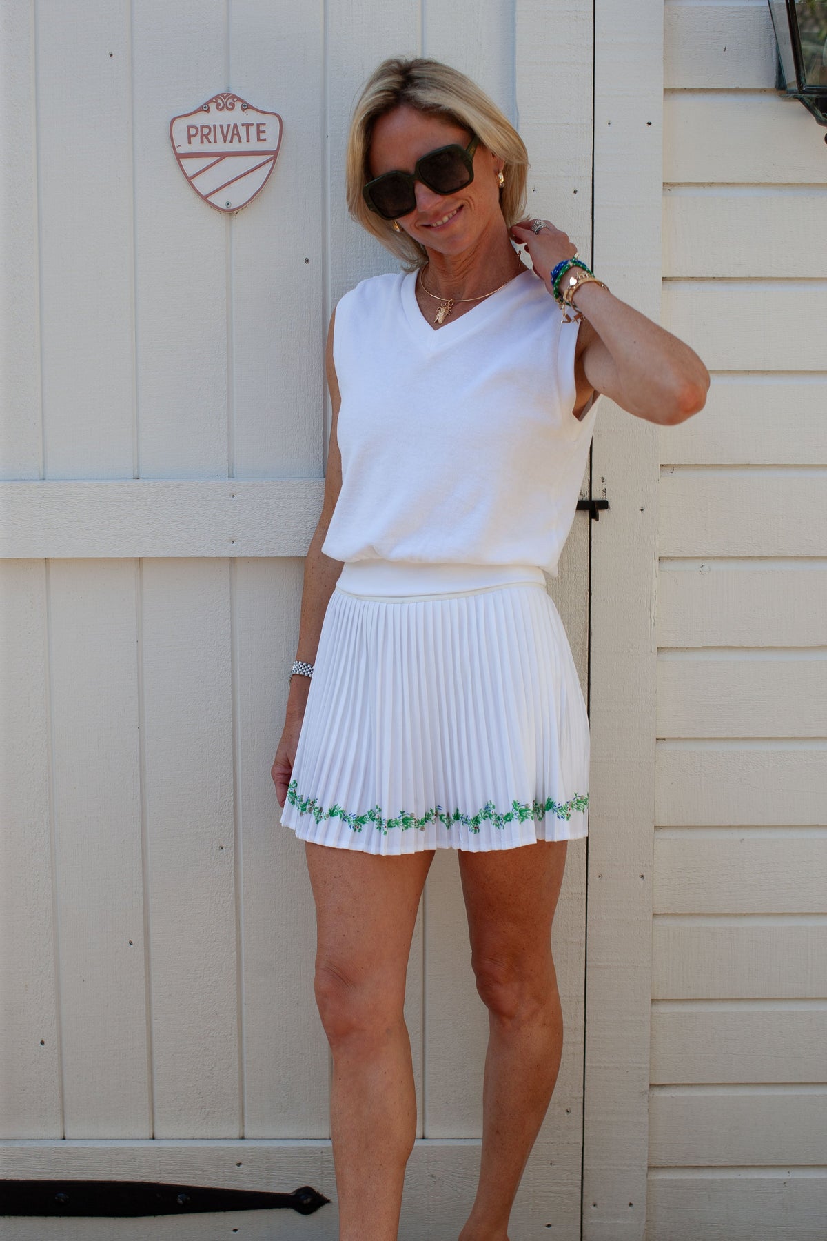 Farrah Vest in White