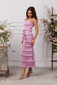 The Lily Dress in Mauve Mist